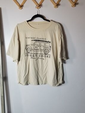 SHEIN WOMEN'S VINTAGE CLASSIC JERSEY SHORE GRAPHIC TEE ESTIMATED SIZE XL
